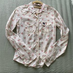 Abercrombie floral print button down shirt